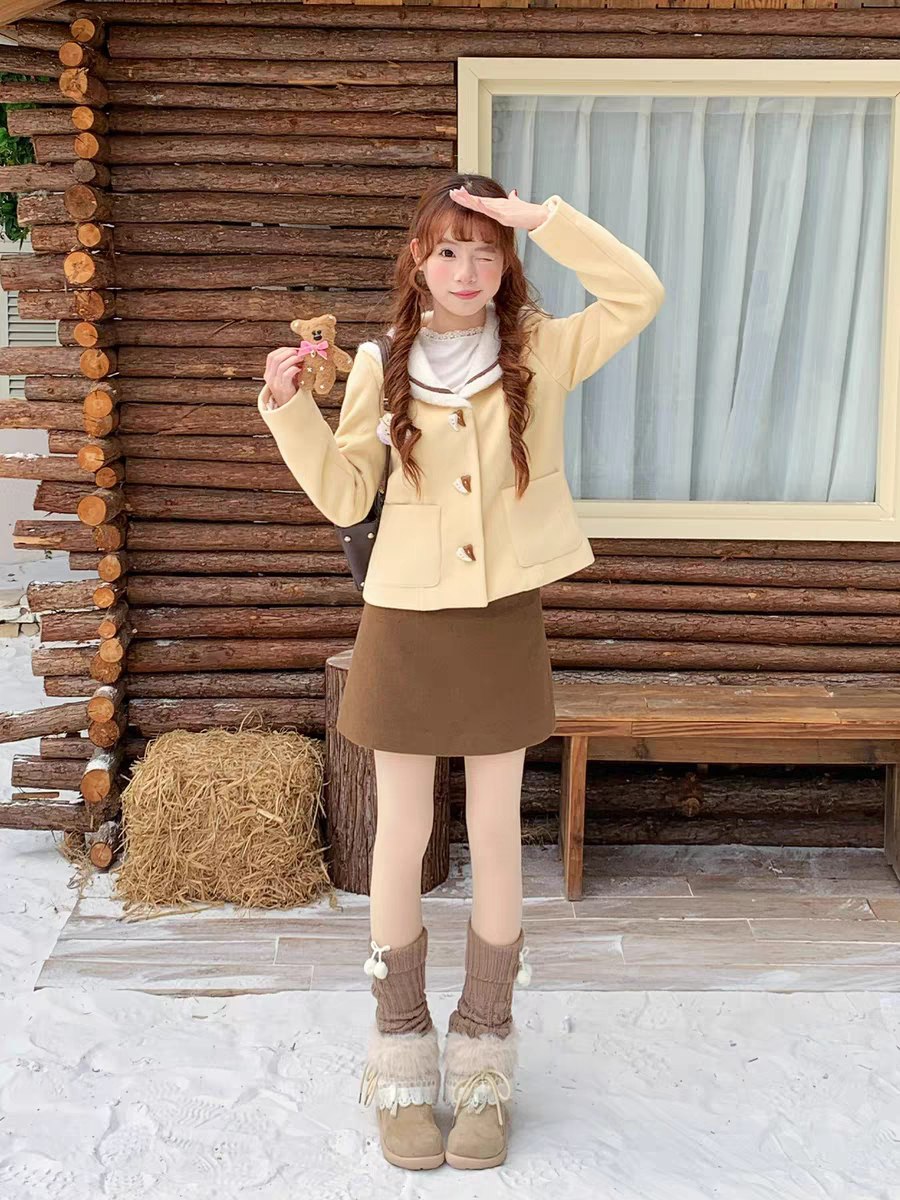 Cream-colored cozy jacket