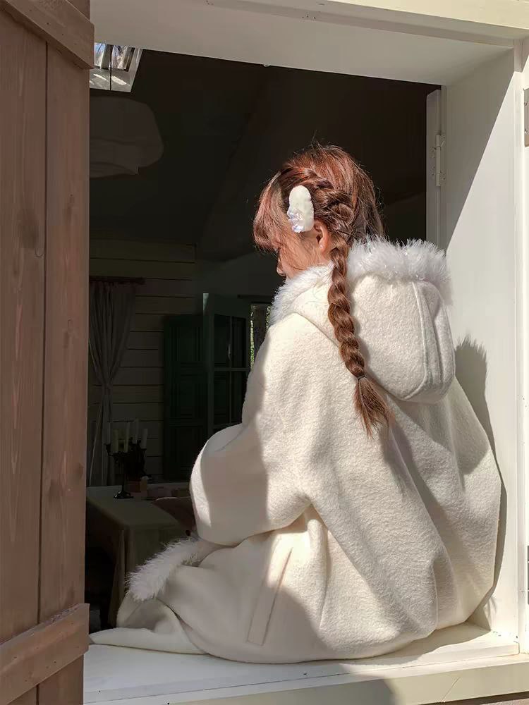 White Fuzzy Winter Coat