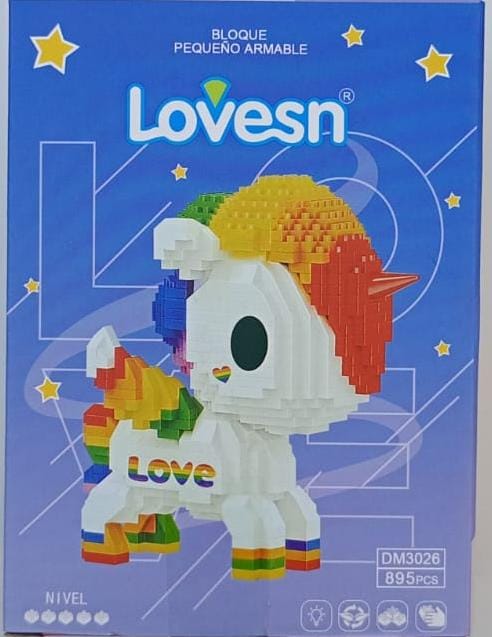 Lovesn Rainbow Unicorn Building Blocks