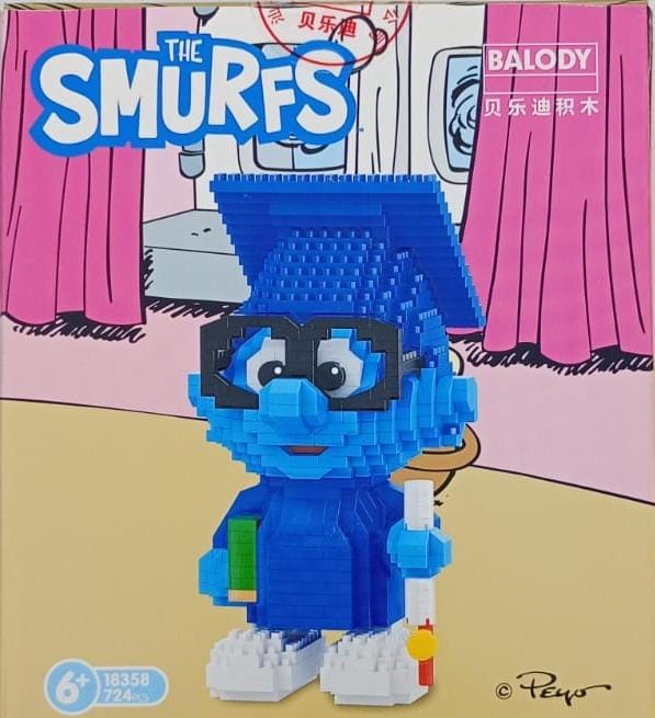 The Smurfs Graduation Block Figure