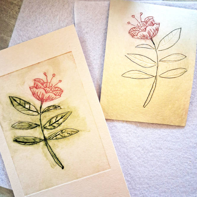 Atelier gravure en duo - parent-enfant