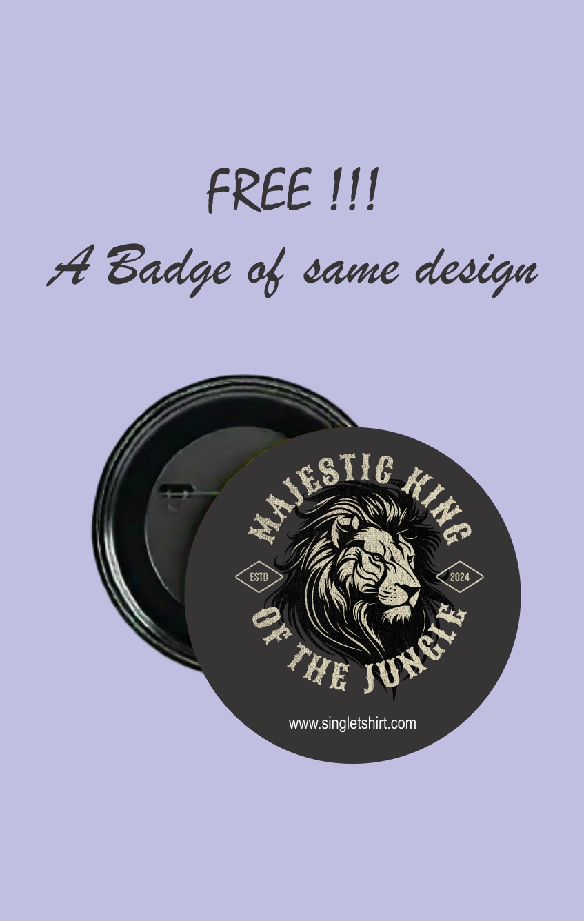 Majestic King of the Jungle Customized T-Shirt 1554 MB