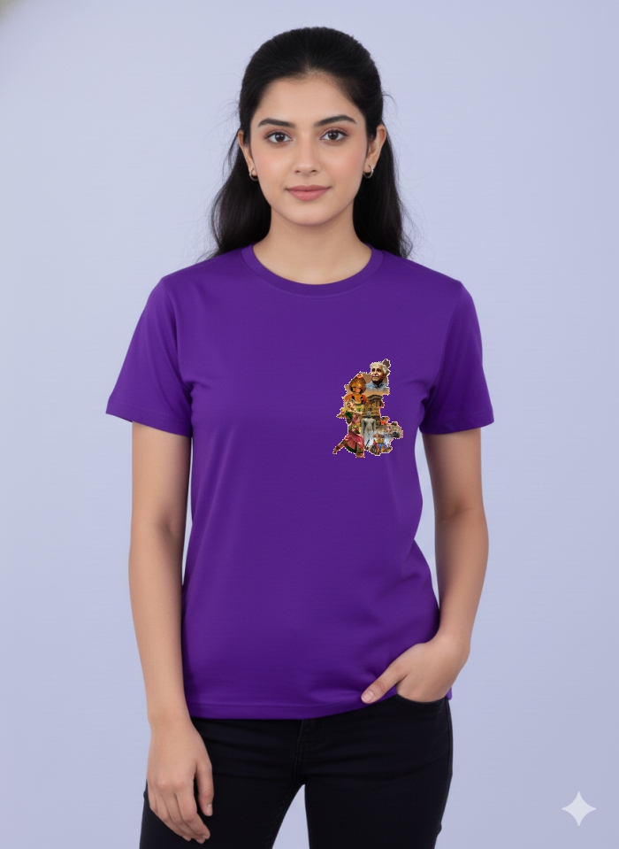 Customizable Purple T-Shirt 1782 FA
