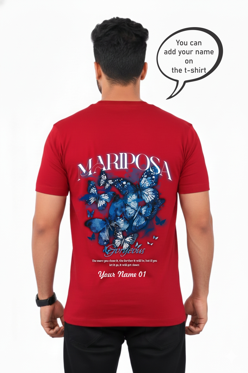 Red Mariposa Butterfly T-Shirt 1469 MA