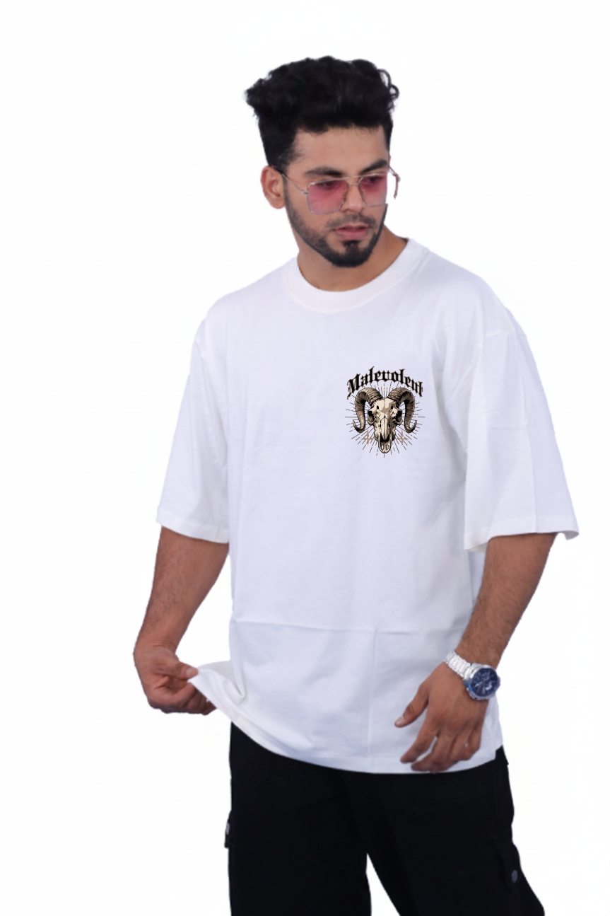 Custom Malevolent Ram Skull T-Shirt 1511 MA