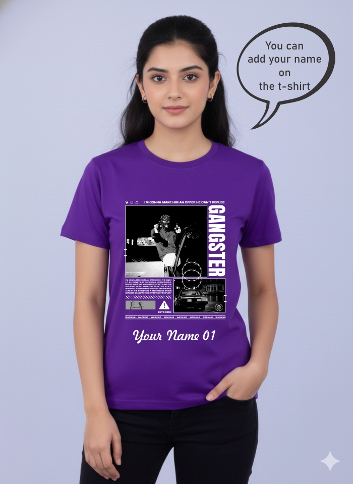 Personalized Gangster Graphic T-Shirt 1782 FD