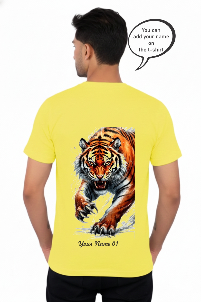 Custom Yellow Tiger T-Shirt 1566 MC