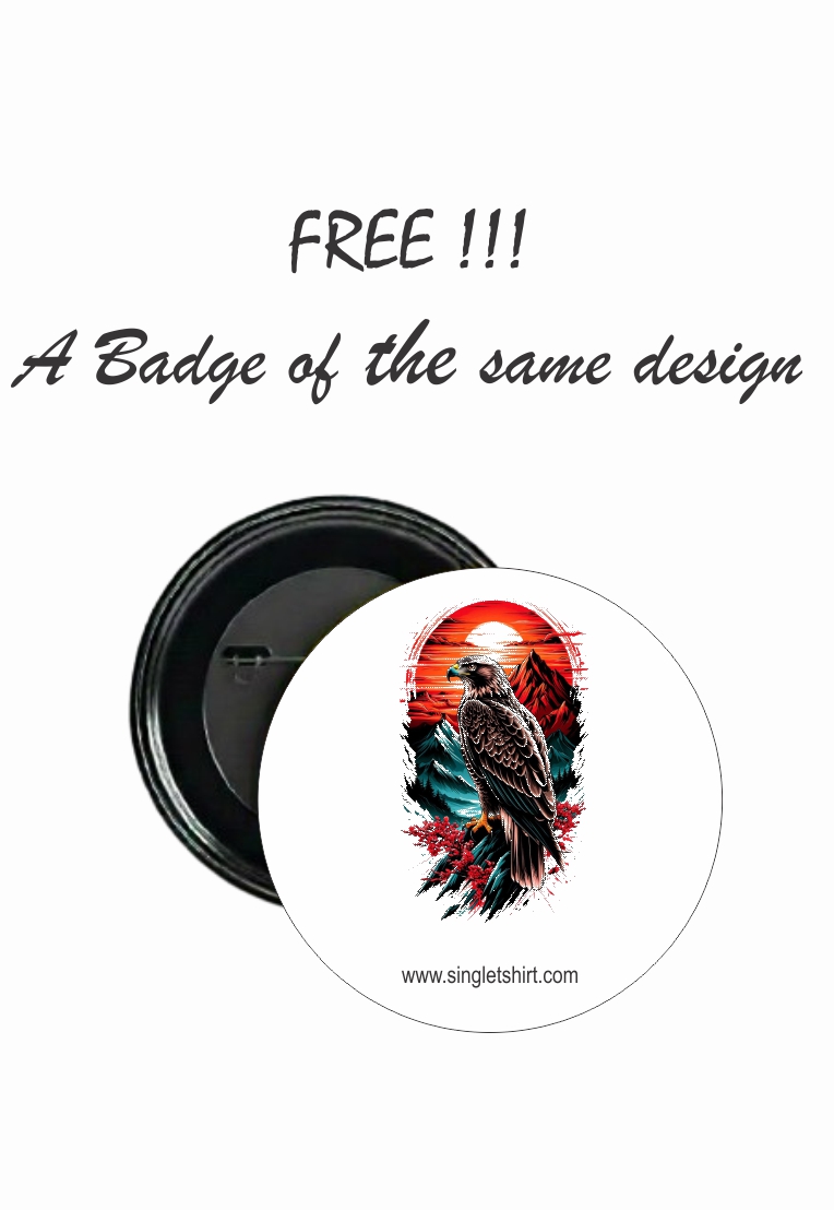 Custom Eagle Print Yellow T-Shirt 1711 MA