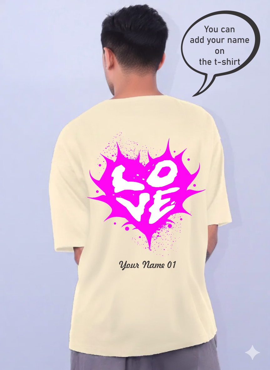 Custom LOVE Print T-Shirt 1642 MA
