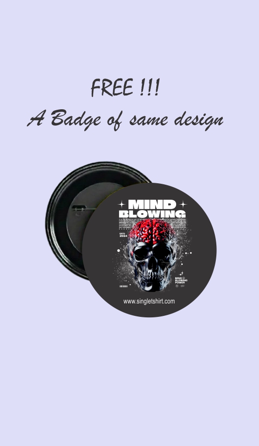 Custom Mind Blowing Skull T-Shirt 1555 MB