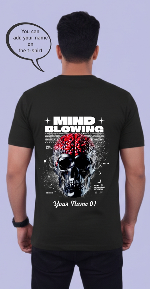 Custom Mind Blowing Skull T-Shirt 1555 MB