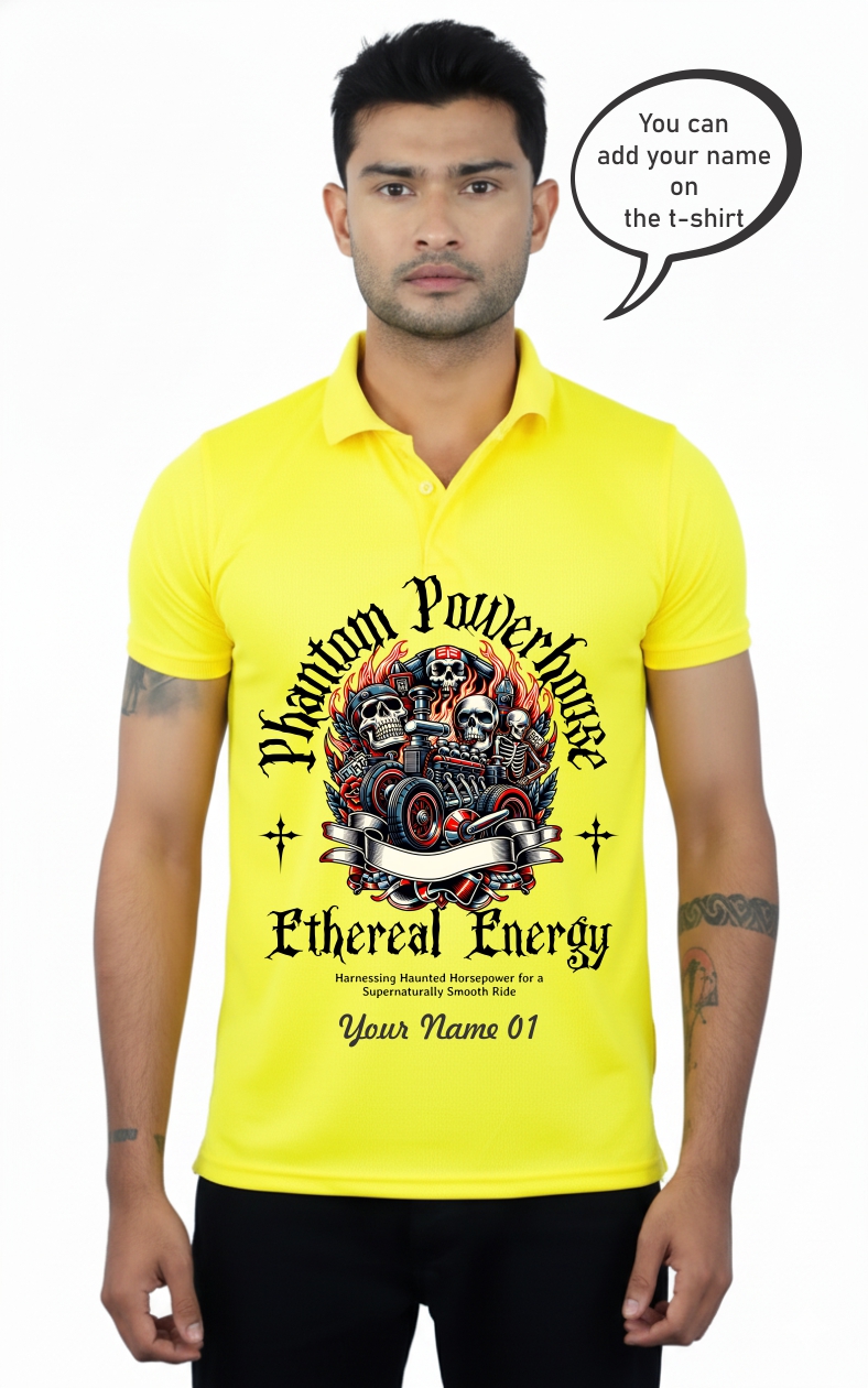 Custom Yellow Graphic T-Shirt 1510 MD