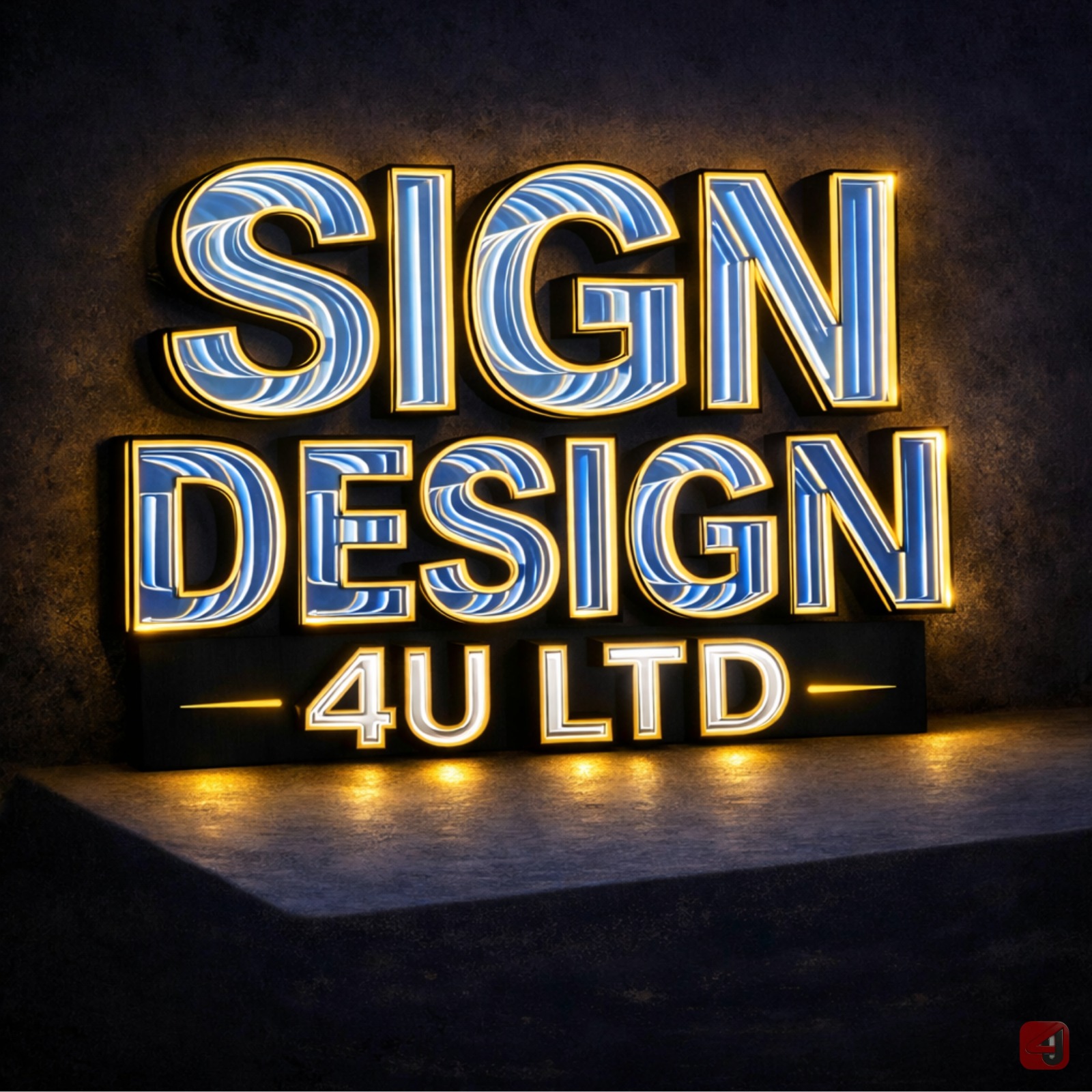 Custom LED Business Sign