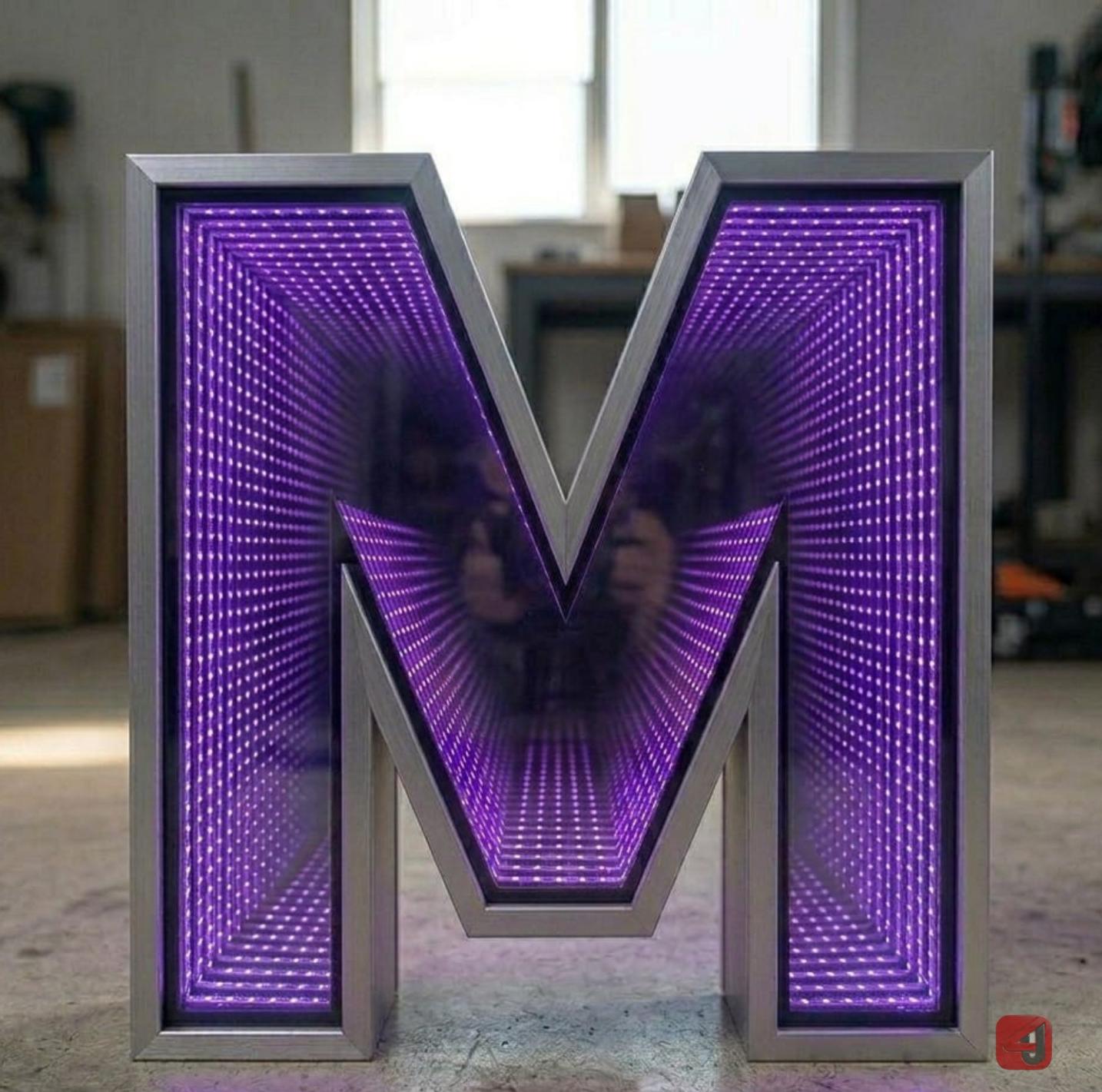 LED Infinity Mirror Letter M