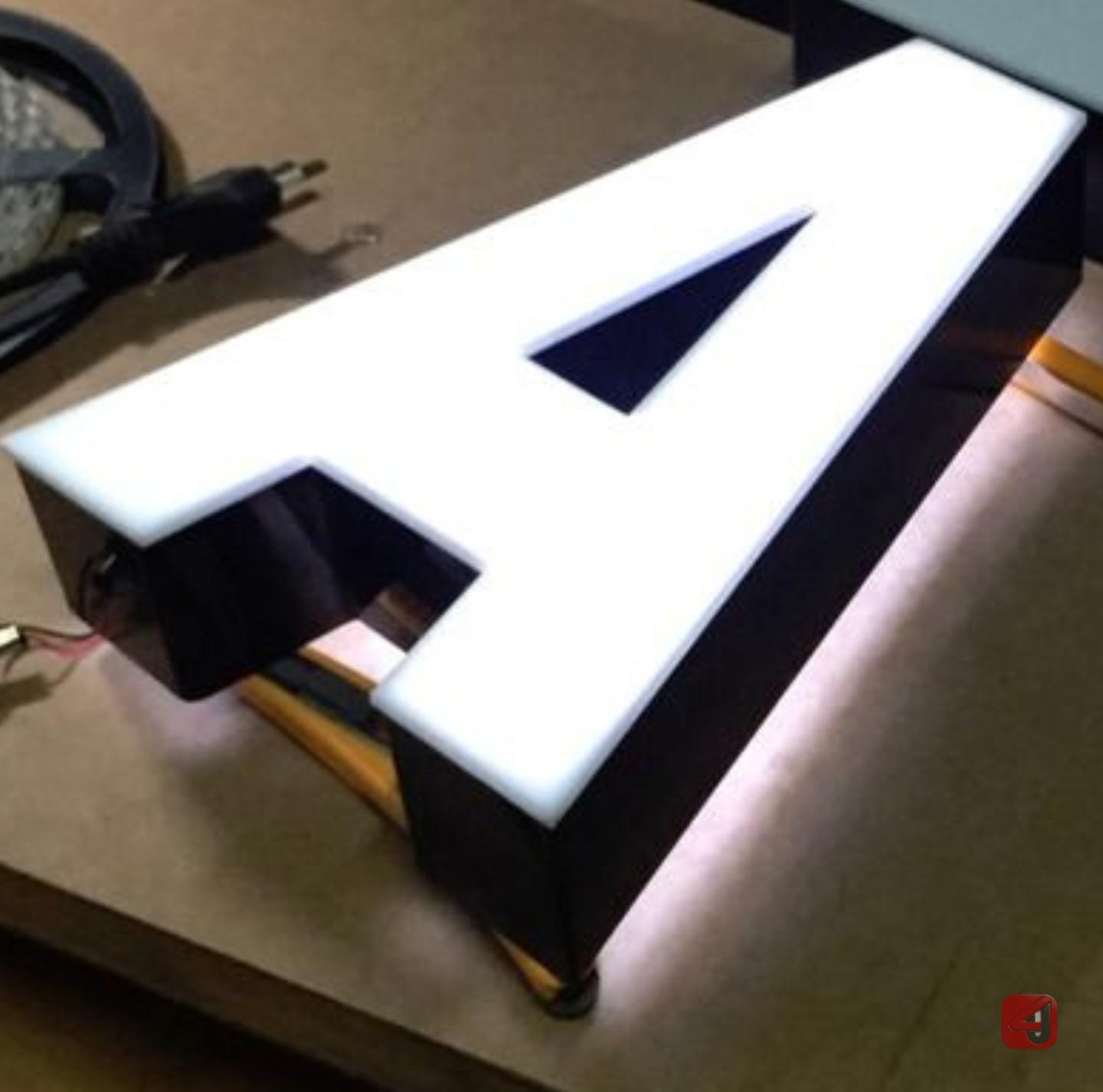 LED Illuminated Letter A Sign