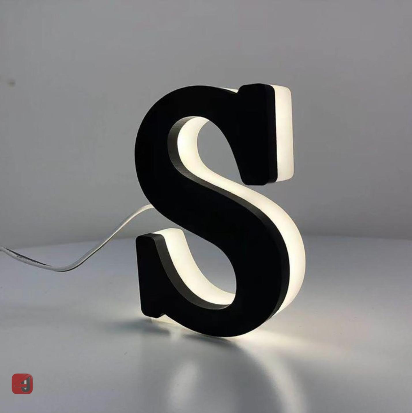 Illuminated Letter S Lamp