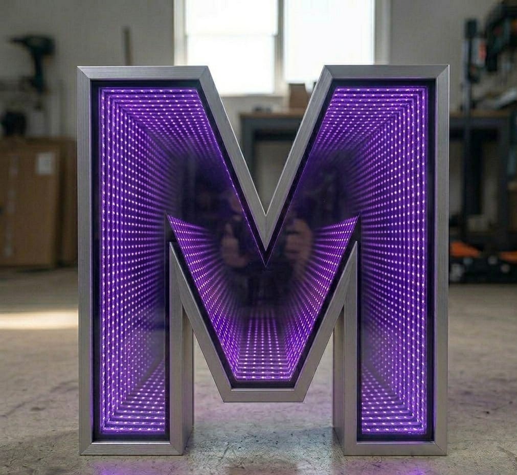 LED Infinity Mirror Letter M