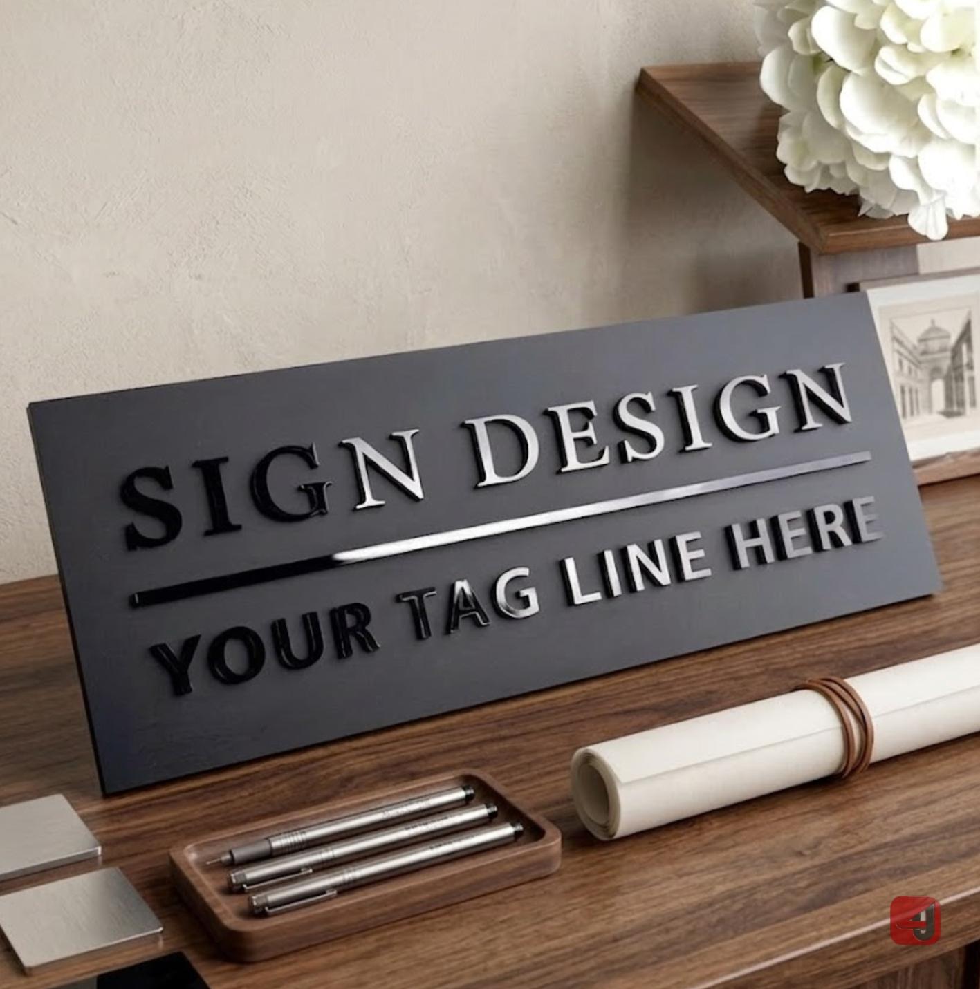 Custom Office Desk Name Plate