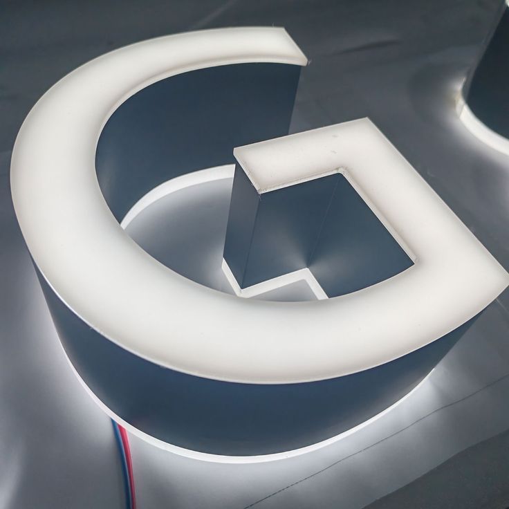 Illuminated acrylic  Letter G Sign