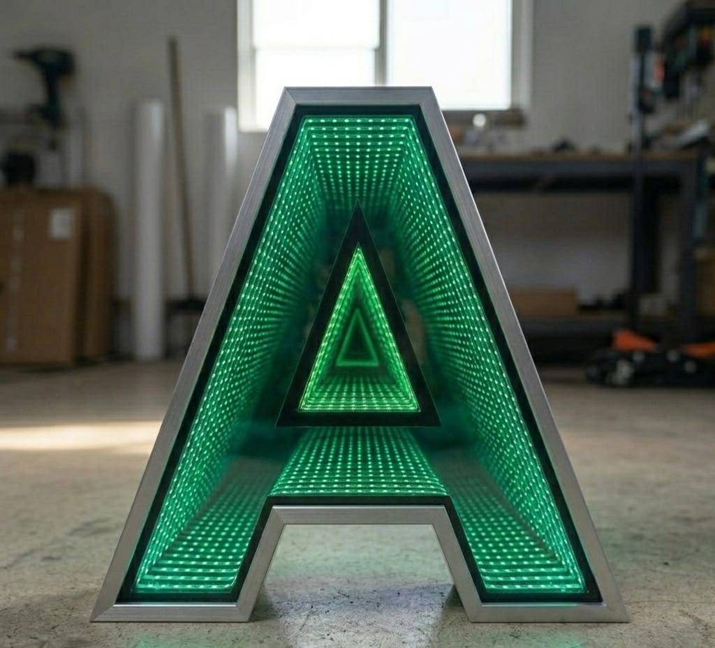 Infinity Mirror LED Letter A
