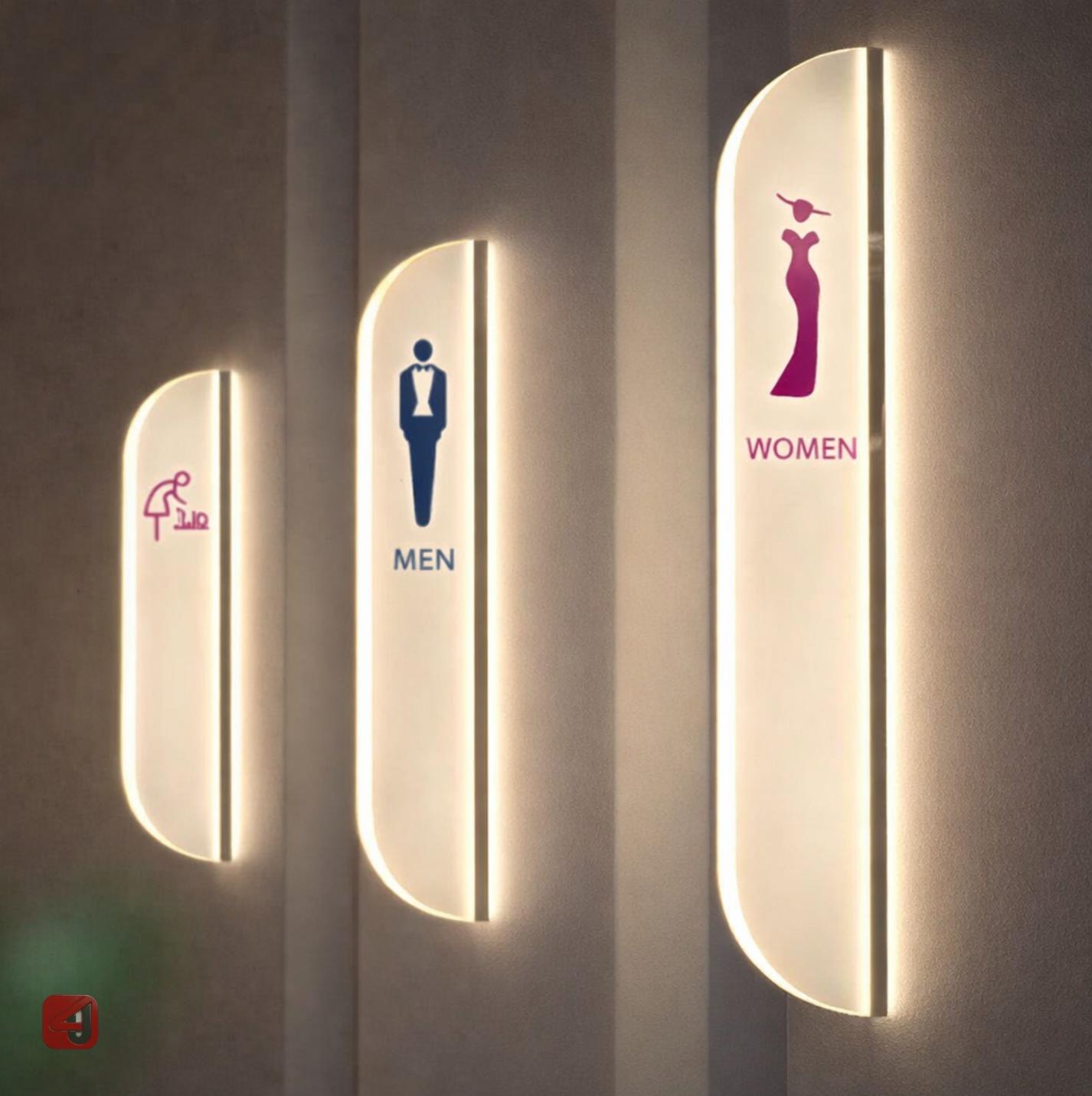 LED Restroom Sign Set