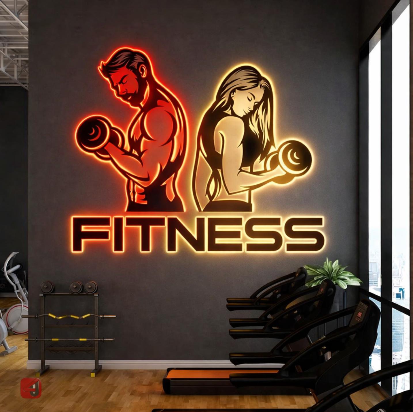 LED Fitness Wall Art Sign