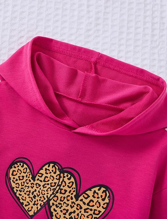 Kid Toddler Girl Clothes Long Sleeve Cute Print Hoodie Sweatshirt Flare Pants Girls Fall Winter Outfits 4-8 Years