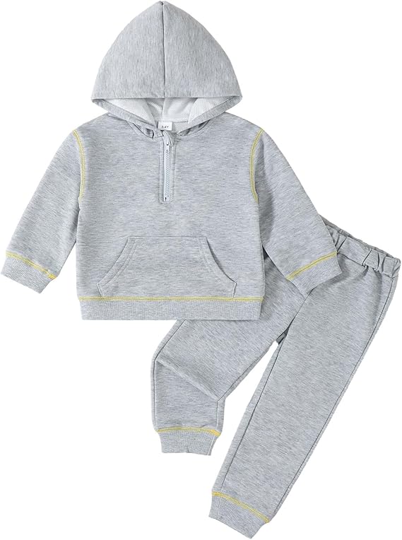 Little Girls Clothes 2 Piece Outfit Kids Long Sleeve T Shirt Pant Set Cute Fall Winter Outfits for Girl Age 4-8