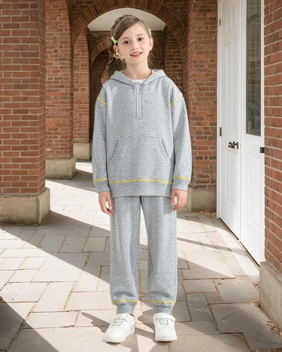 Little Girls Clothes 2 Piece Outfit Kids Long Sleeve T Shirt Pant Set Cute Fall Winter Outfits for Girl Age 4-8