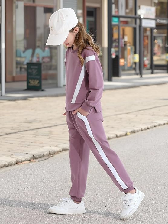 SANMIO Toddler Girl Clothes 2 Piece Outfits Fashion Sweatshirts+Sweatpants Long Sleeve Tracksuit Clothing Set Size 3-12Y