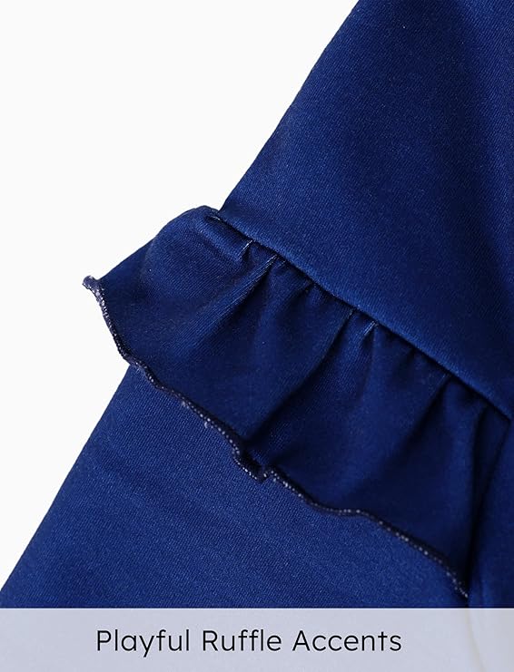 Disney Frozen Toddler Girl Outfits Long Sleeve Shirt and Pocket Pant Clothing Sets Fall Casual Pullover Dailywear