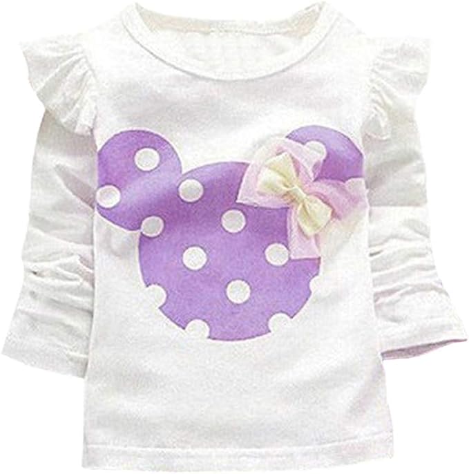Cute Toddler Baby Girls Clothes Set Long Sleeve T-Shirt and Pants Kids 2pcs Outfits