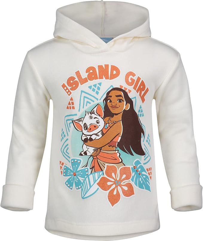 Disney Moana Fleece Pullover Hoodie and Leggings Outfit Set Infant to Big Kid Sizes (12 Months - 14-16)