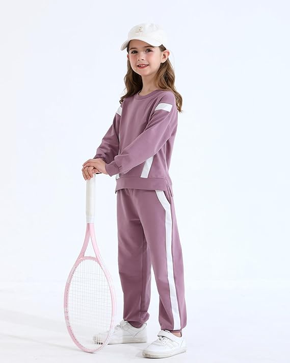 SANMIO Toddler Girl Clothes 2 Piece Outfits Fashion Sweatshirts+Sweatpants Long Sleeve Tracksuit Clothing Set Size 3-12Y