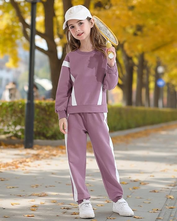 SANMIO Toddler Girl Clothes 2 Piece Outfits Fashion Sweatshirts+Sweatpants Long Sleeve Tracksuit Clothing Set Size 3-12Y