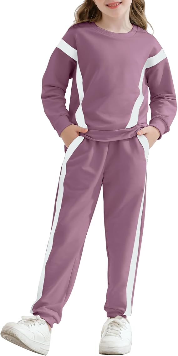 SANMIO Toddler Girl Clothes 2 Piece Outfits Fashion Sweatshirts+Sweatpants Long Sleeve Tracksuit Clothing Set Size 3-12Y