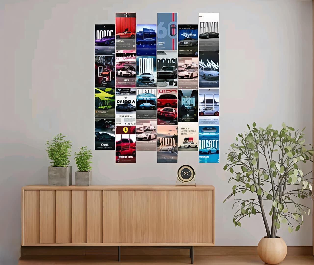 Aesthetic Car Wall Collage Kit || 24pcs (4×6inch) car Aesthetic Posters For Room Decoration Water Resistant Paper Comes With Adhesive Tape (Car )