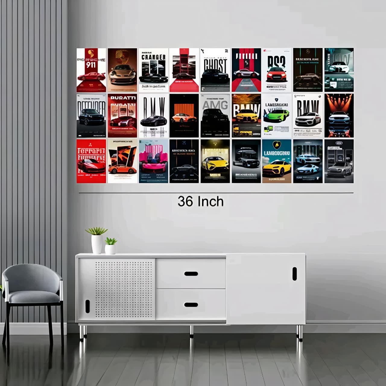 Set of 27 Aesthetic Cars Posters | Car Wall Collage Kit In Postcard Size For You | (4×6inch) Car Aesthetic Posters For Room Decoration | HD Poster Of Thick Paper.