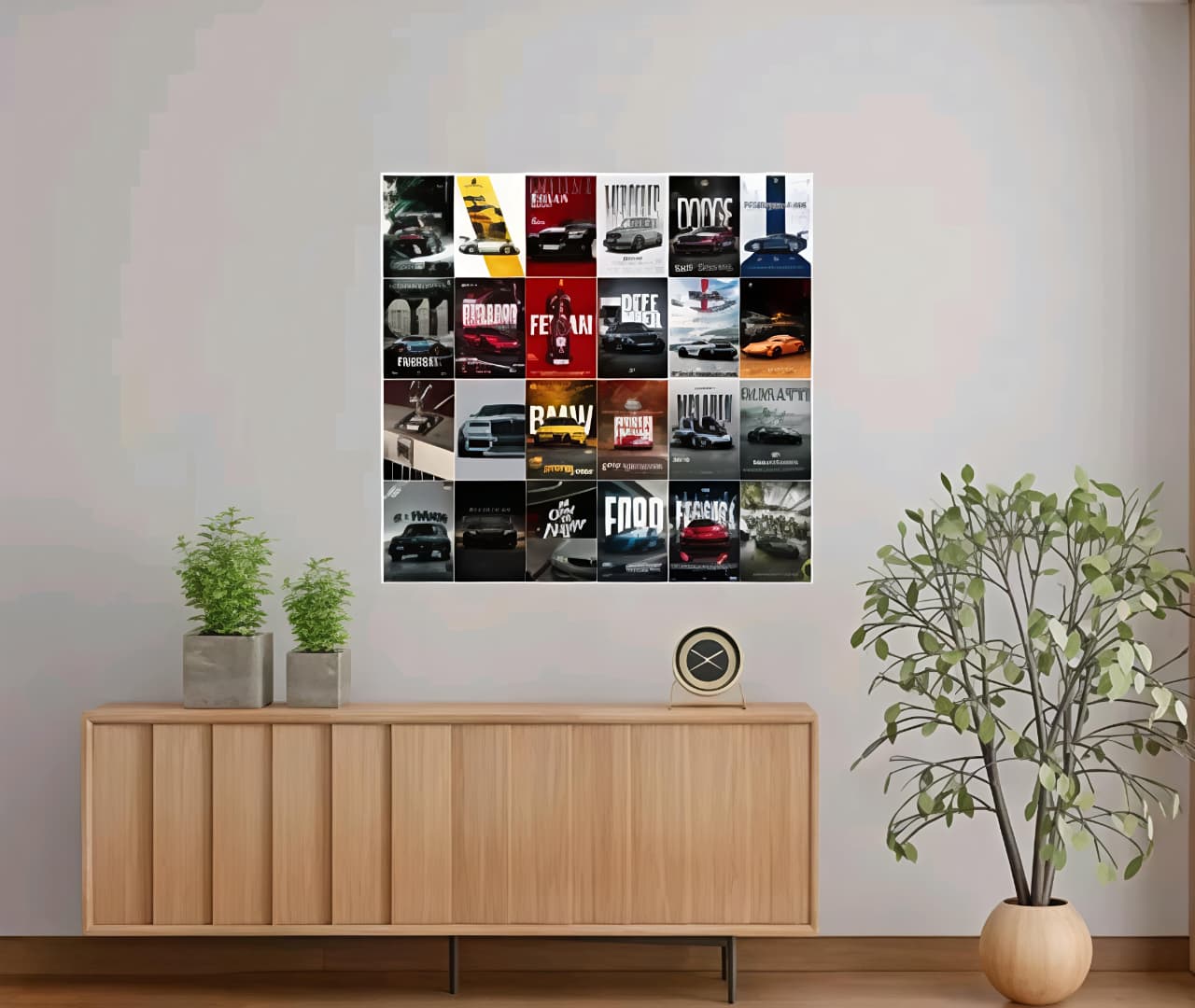 Aesthetic Car Wall Collage Kit || 24pcs (4×6inch) car Aesthetic Posters For Room Decoration Water Resistant Paper Comes With Adhesive Tape (Car )