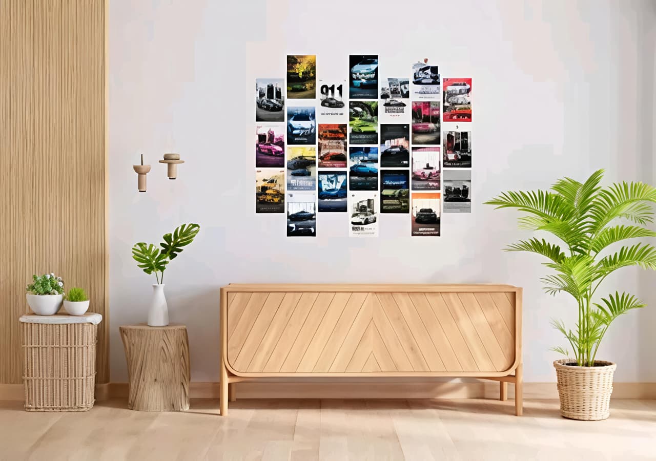 Aesthetic Porsche Car Wall Collage Kit || 24pcs (4×6inch) car Aesthetic Posters For Room Decoration.