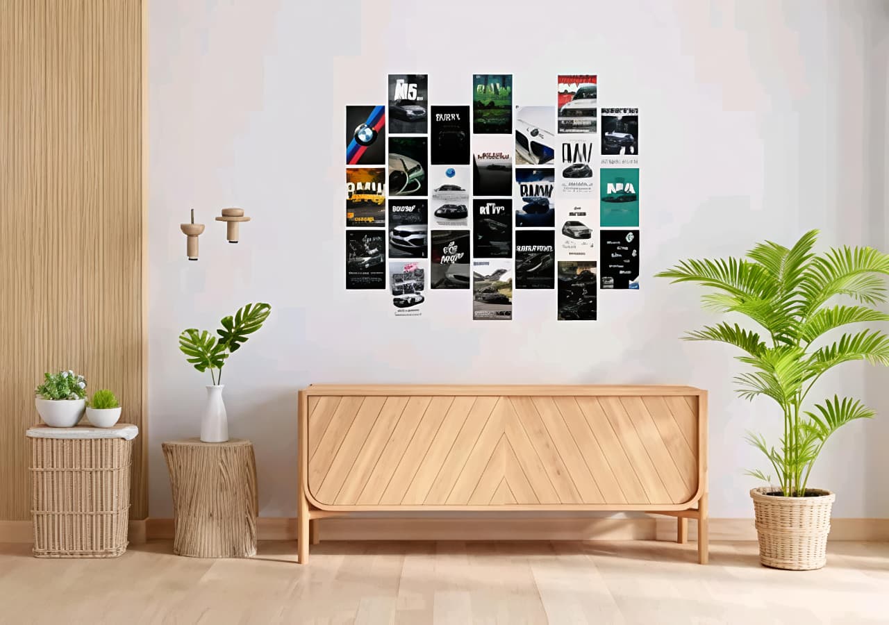 Aesthetic BMW Car Wall Collage Kit || 24pcs (4×6inch) car Aesthetic Posters For Room Decoration.