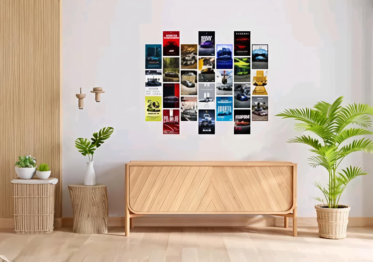 Aesthetic Supraa Car Wall Collage Kit || 24pcs (4×6inch) car Aesthetic Posters For Room Decoration.