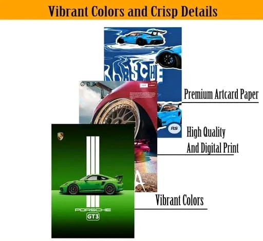 Aesthetic Car Wall Collage Kit || 24pcs (4×6inch) car Aesthetic Posters For Room Decoration
