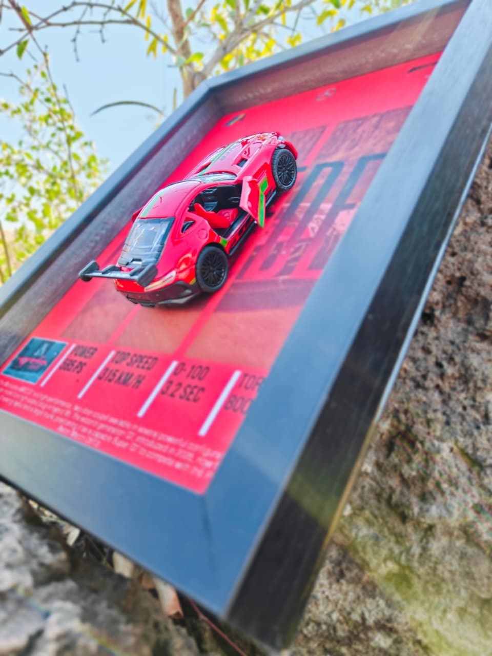 Automorphix | Mercedes AMG GT 1:36 3D Car Frame | Premium Diecast Wall Decor