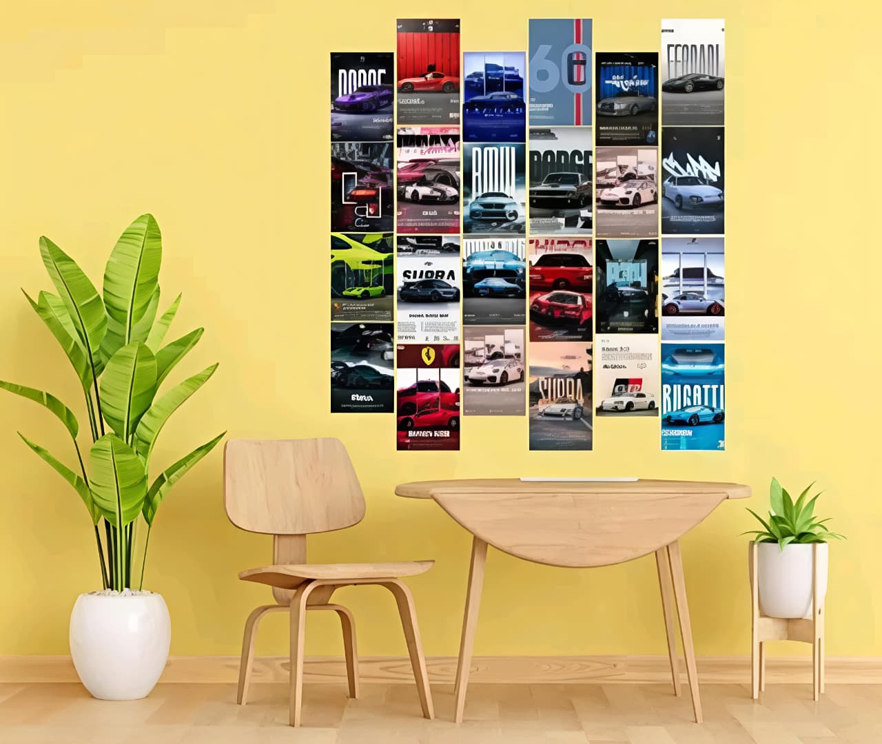 Aesthetic Car Wall Collage Kit || 24pcs (4×6inch) car Aesthetic Posters For Room Decoration Water Resistant Paper Comes With Adhesive Tape (Car )