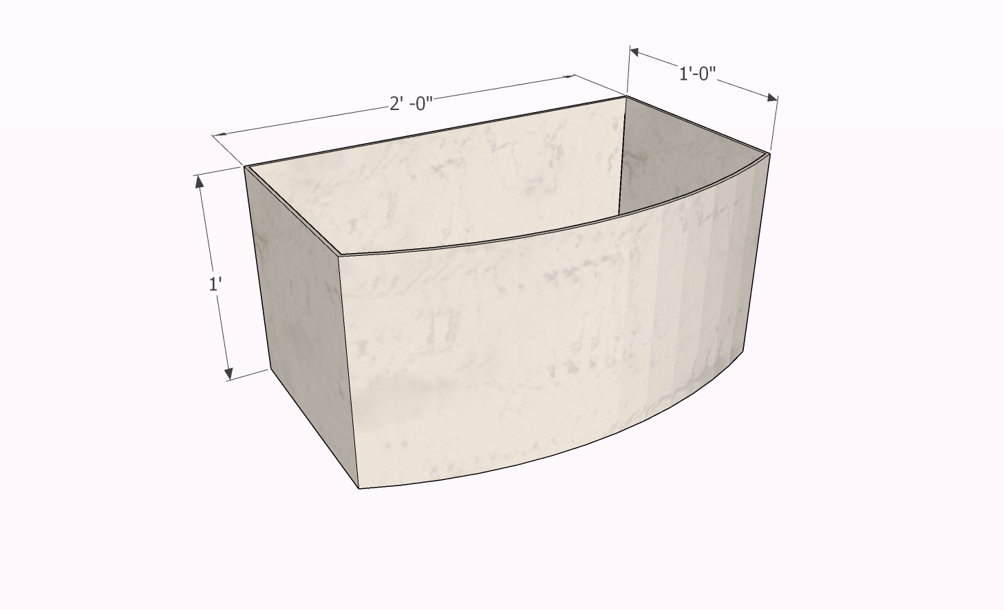 Rectangular Concrete Planter
