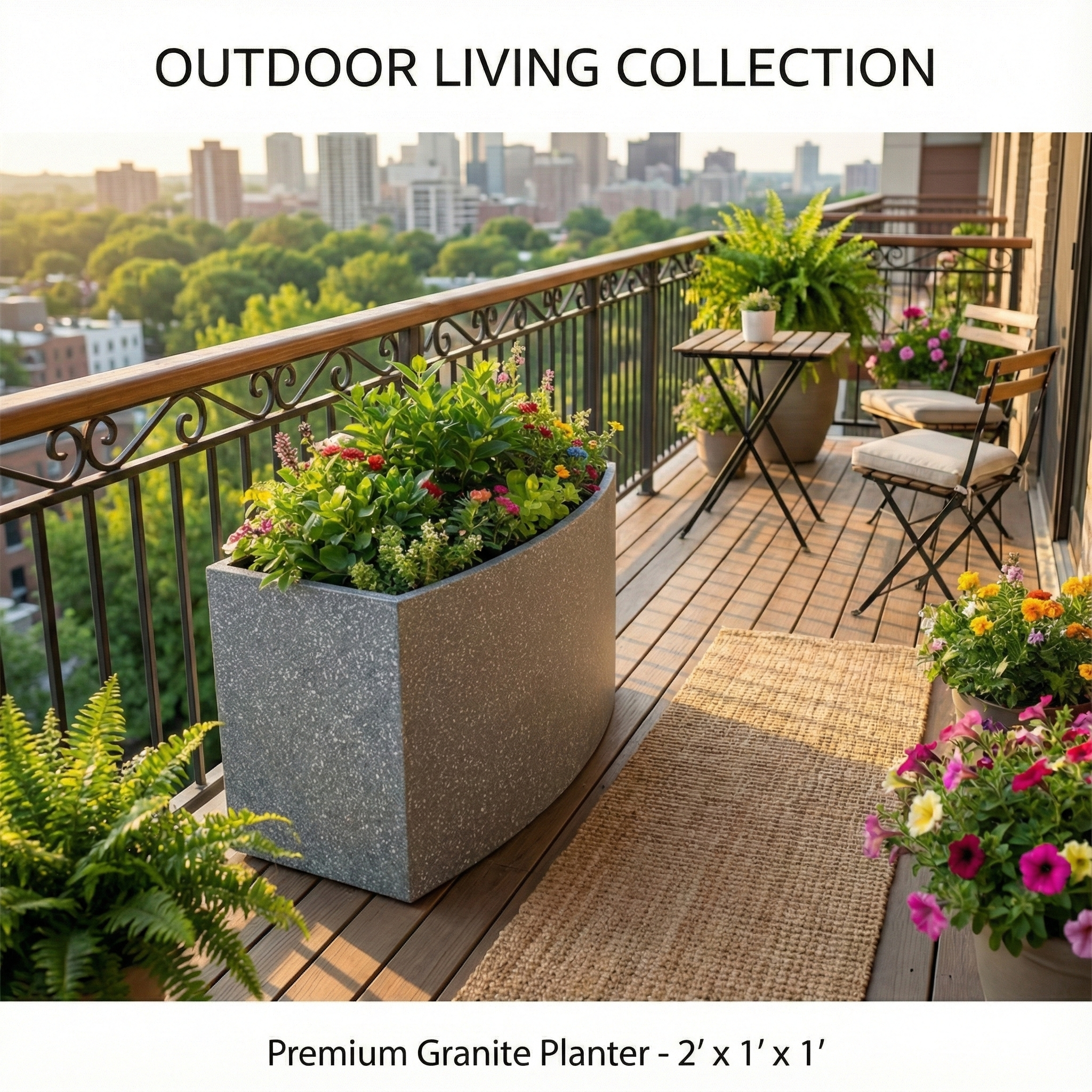 Rectangular Concrete Planter