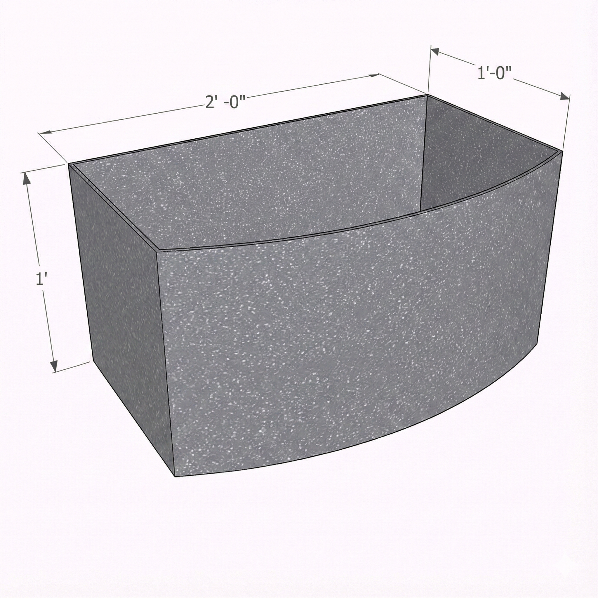Rectangular Concrete Planter