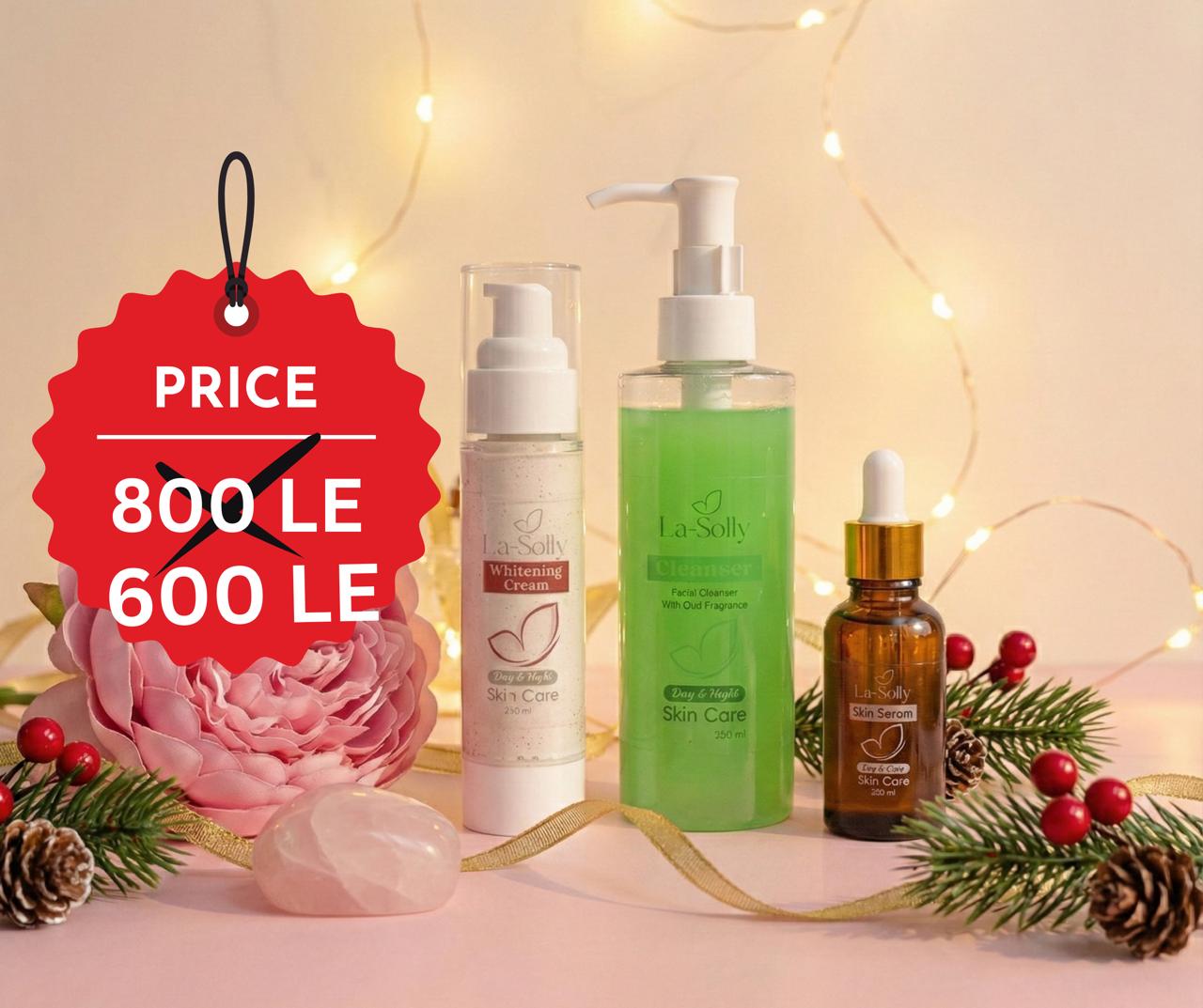 باكدج La Solly – روتين متكامل لبشرة صافية ومشرقة 