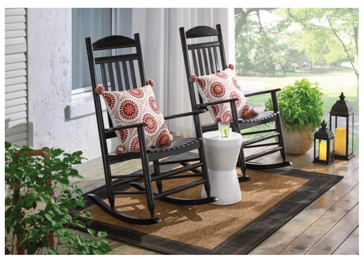 Outdoor Wood Rocking Chair Set